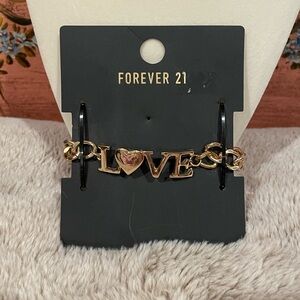 Gold LOVE Bracelet by Forever 21